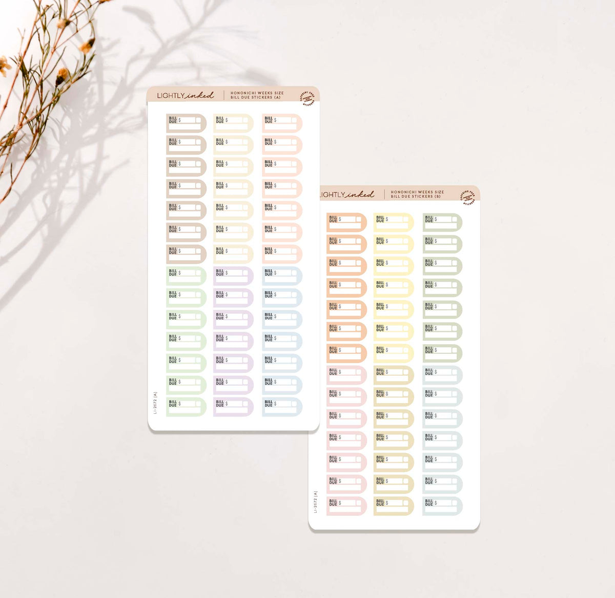Bill Due Stickers