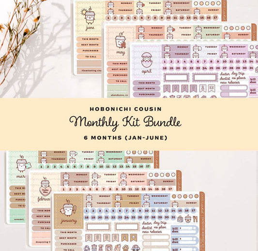 Cafecitos Monthly Kit- Bundle ( all 6 Months-Jan-June)