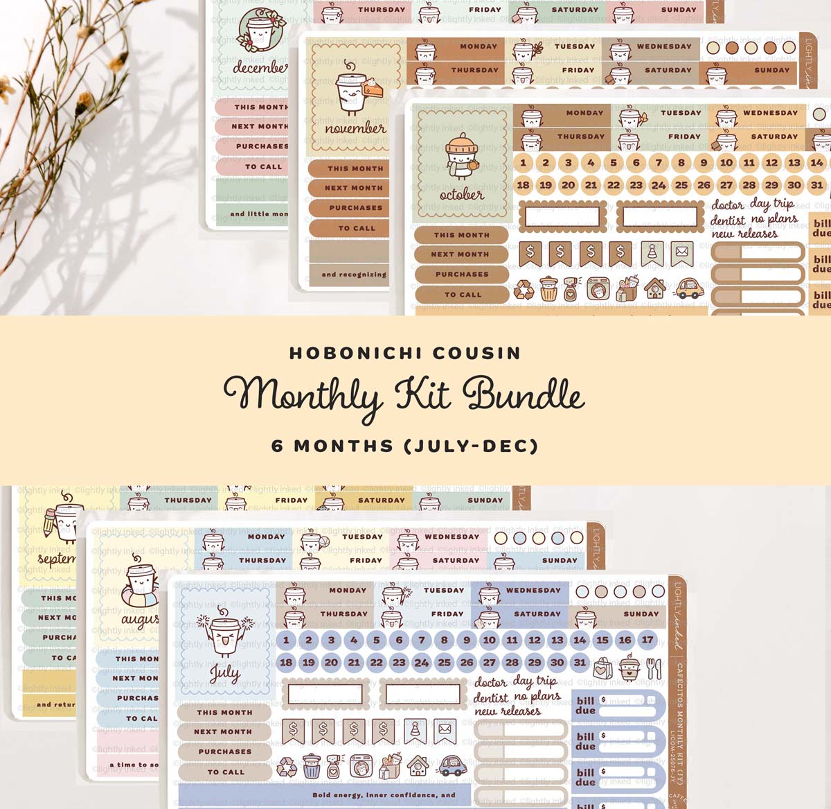 Cafecitos Monthly Kit- Bunndle ( all 6 Months-Jul-Dec)
