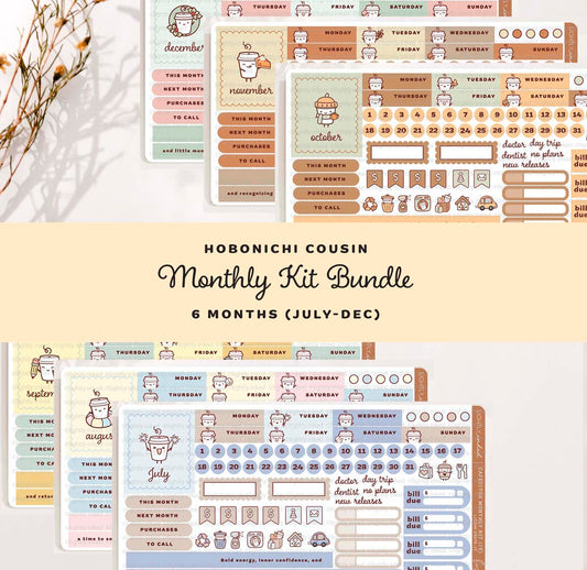 Cafecitos Monthly Kit- Bunndle ( all 6 Months-Jul-Dec)