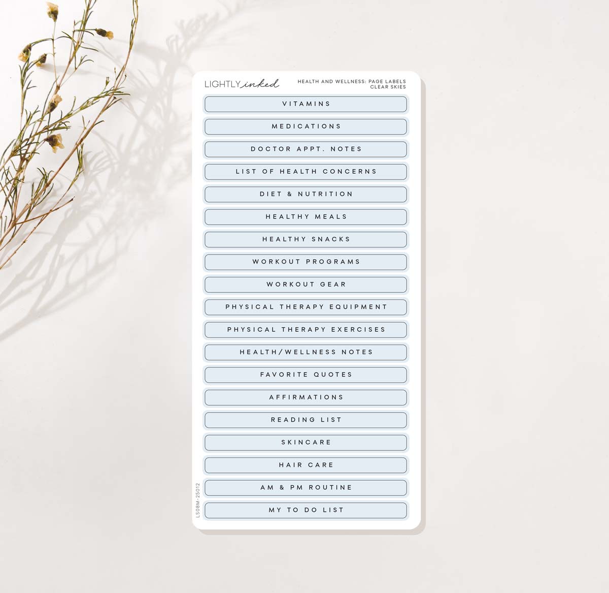 Wellness Level Label Names Health and Wellness Page Labels – Lightly Inked