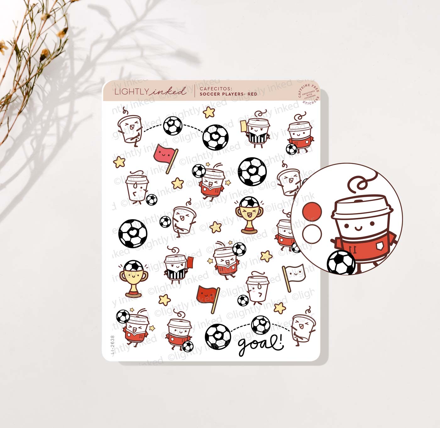 Soccer players -Red