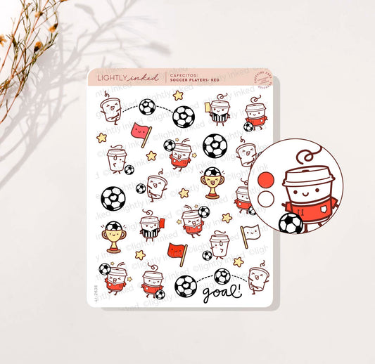 Soccer players -Red