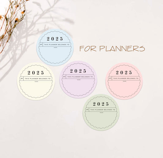 Mindset 2025 Planner name label