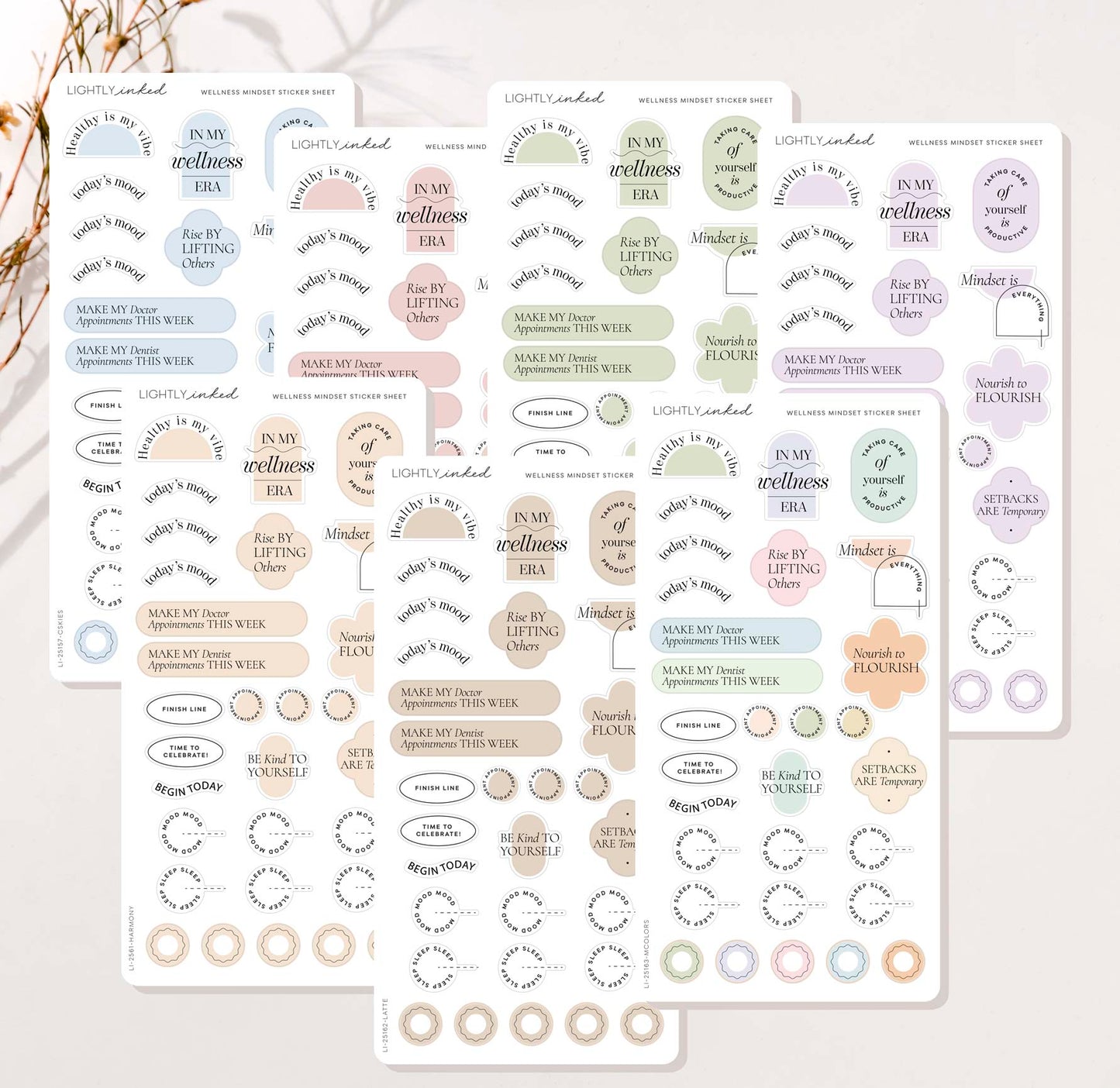 Wellness Mindset Sticker Sheet