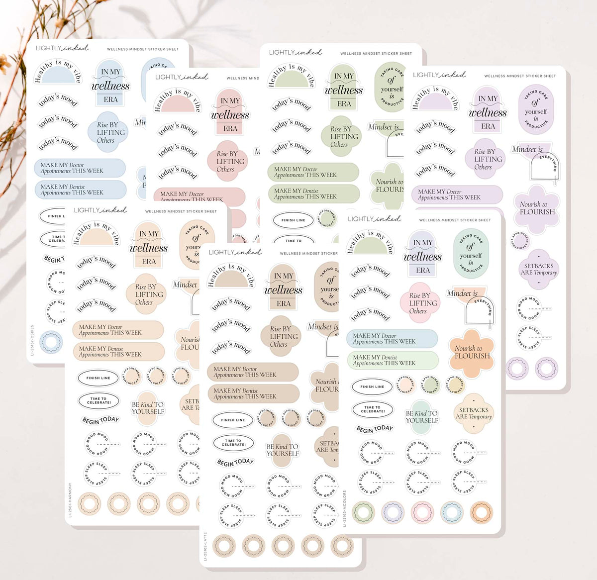 Wellness Mindset Sticker Sheet – Lightly Inked
