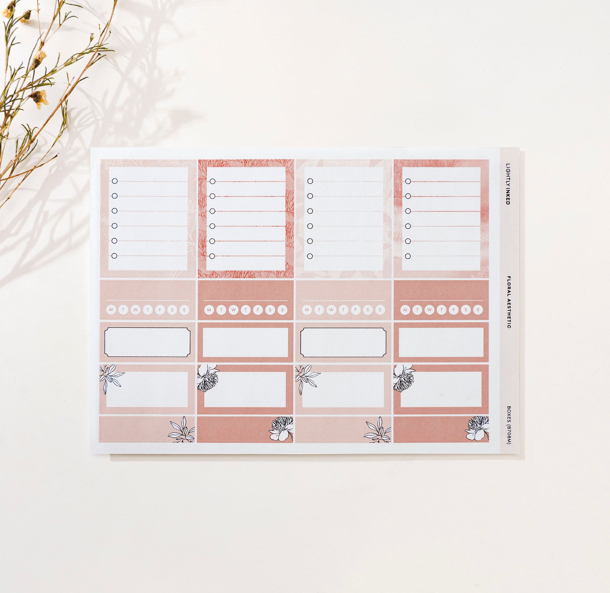 Asthetic Box Notes Floral Aesthetic - Boxes (B) – Lightly Inked